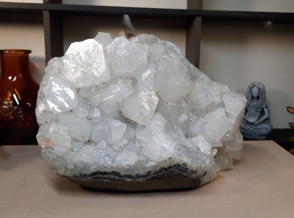 Huge 4.77 lb. Indian Zeolite  Crystal Specimen on Basalt Matrix